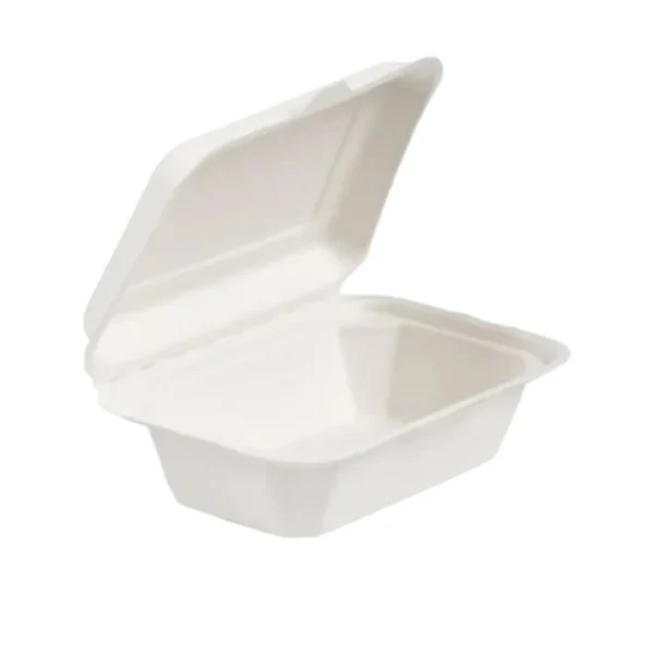 7″ x 6″ Bagasse Clamshell Box (250 Pack)